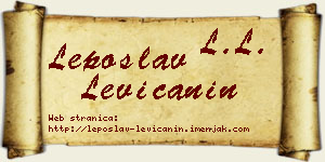 Leposlav Levičanin vizit kartica